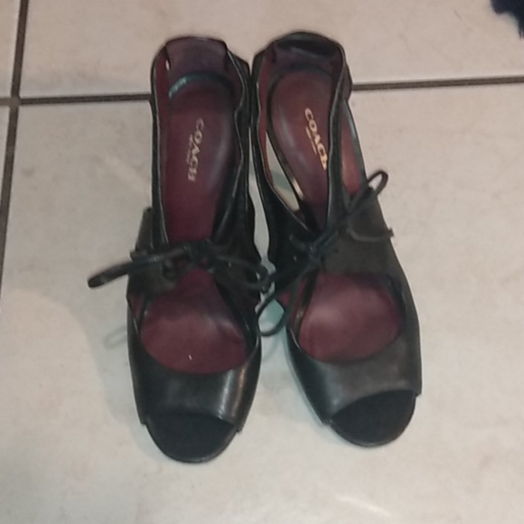 Coach Lace Up Adorable Heels Snakeskin heel - Picture 9 of 13